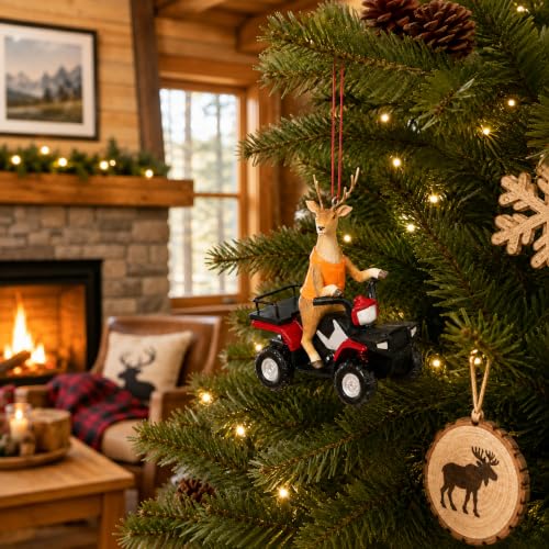 Deer Hunter Buck Ornament for Christmas Tree ATV Resin Decor Midwest CBK