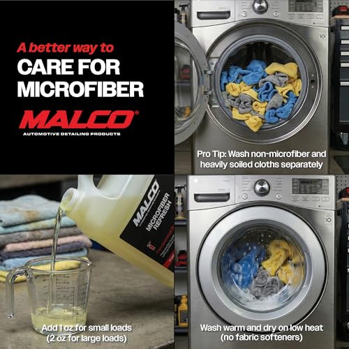 Malco Microfiber Towels Cleaner Concentrate - Restores Softness & Absorbency