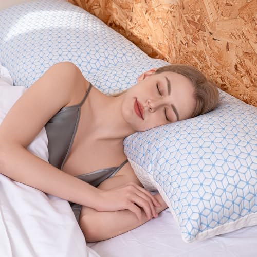 Love Attitude King Size Shredded Memory Foam Pillow Adjustable Cooling Support Bed Pillow