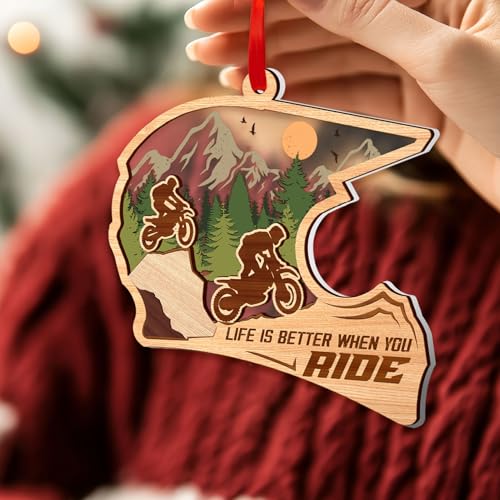Couple Fox Motocross Christmas Dirt Bike Ornament - Christmas Tree Decor 2026