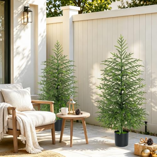 Yastouay 4 Ft Real Touch Christmas Tree with Lights - Norfolk Pine, Model 1