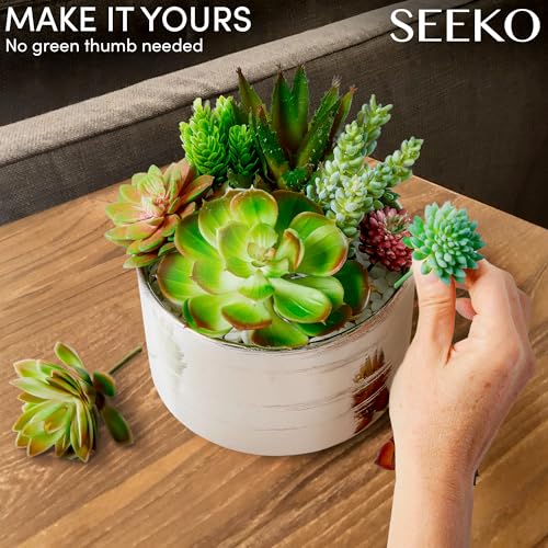 Artificial Succulents Plants Set 28 Pack - Realistic Fake Succulents for Home & Decor