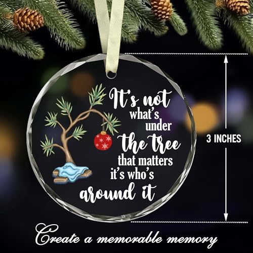 Its Not What's Under The Tree Glass Ornament – Christmas Gift for Family & Friends