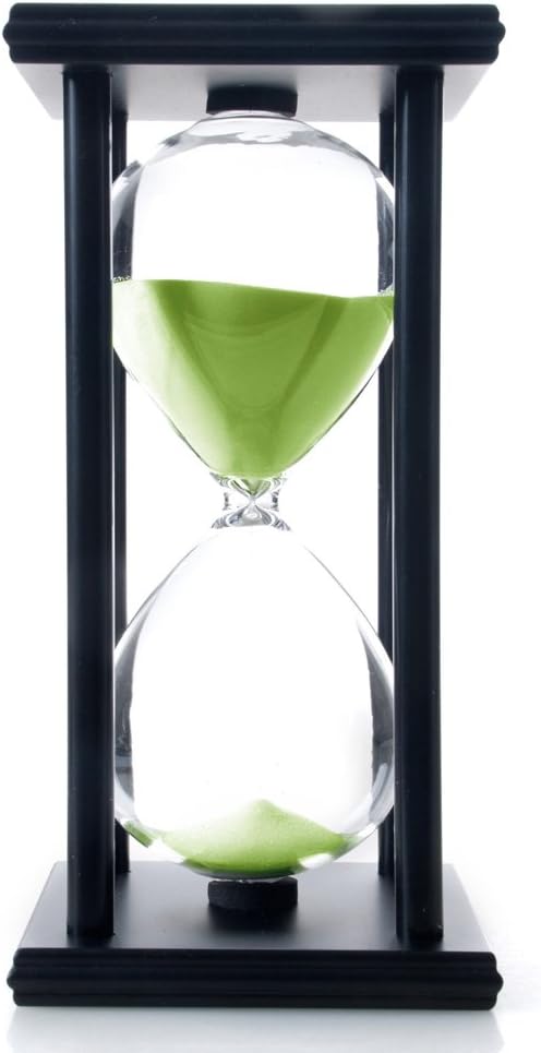 60-Minute Wood Sand Timer Hourglass | Bellaware White Decorative Timer