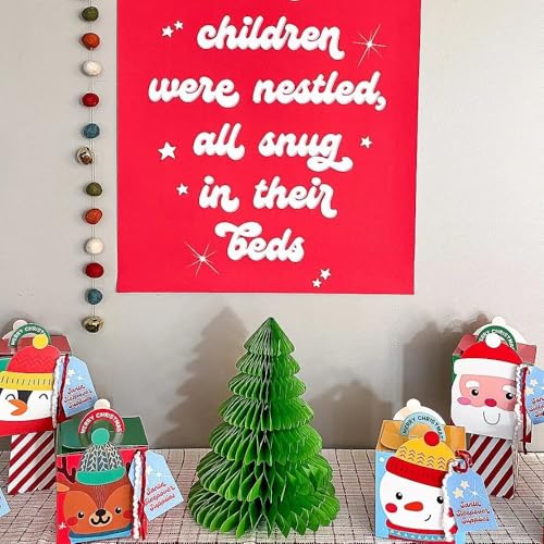 12-Inch Christmas Tree Honeycomb Centerpiece Decoration - Multicolor