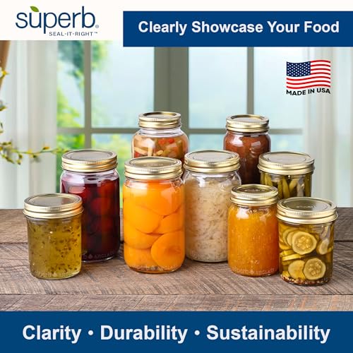 Regular Mouth Canning Lids - 60 Pack Food Grade Sealing Caps for Mason Jars