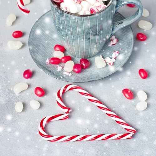 32pcs Christmas Plastic Candy Canes Xmas Tree Hanging Ornaments Twisted Crutch Candy Canes for Xmas Crafts Indoor Outdoor Decor (Red(12cm)-nohole)