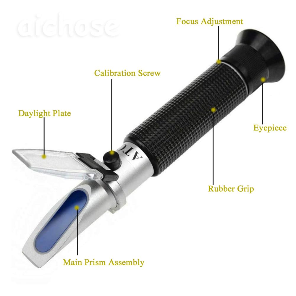 3-in-1 Animal Clinical Refractometer, Measuring Animal's Health Index of Urine Specific Gravity and Serum Protein, Ideal for Veterinary and Pet Owner