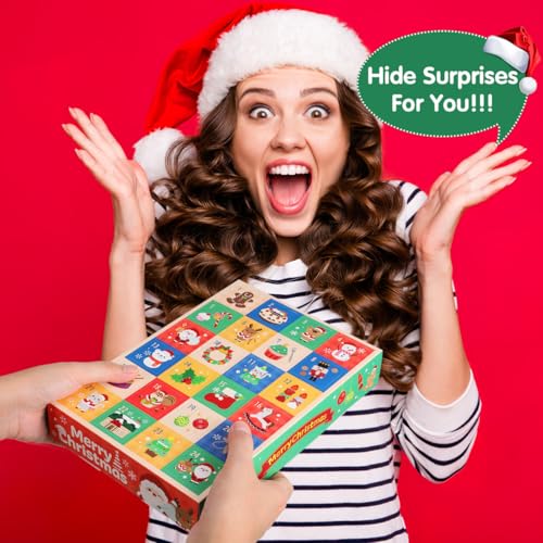 Christmas Advent Calendar Boxes 10pcs Empty DIY Paper Gift Holders