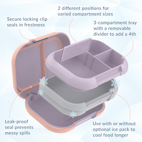 Bentgo Chill Max Leak-Proof XL Bento Lunch Box - Lavender & Peach Blossom