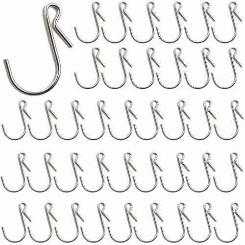 GXXMEI 100PCS Metal Mini Gutter Hang Hooks Christmas Lights Ornament Hook Weatherproof Light Clips Hooks for Hanging Xmas Decoration Outside String Lights, Art Craft Display, Party Decorations
