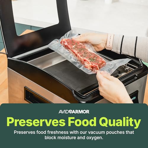 Avid Armor 300 Count Chamber Vacuum Sealer Bags - Assorted Sizes, BPA-Free & Reusable Food Storage for Sous Vide & Freezer