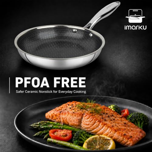 8 Inch Nonstick Frying Pan with Ceramic Coating, Compatible with All Cooktops