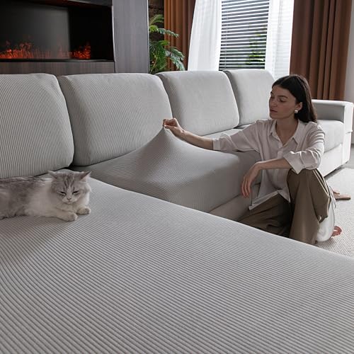 Sectional Couch Cushion Cover - Water-Resistant, Non-Slip Sofa Protector