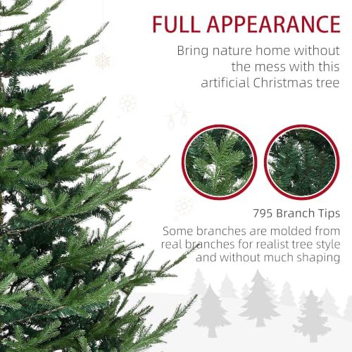 6 Foot Artificial Christmas Tree Nordic Pine Green - Full-Looking, Flame-Retardant, Easy Assembly