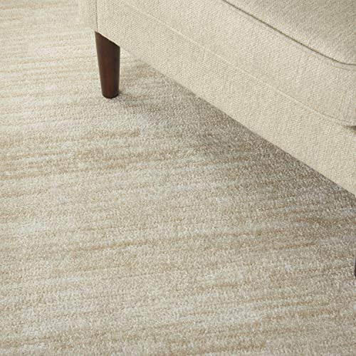 Outdoor Area Rug 5x7 Ivory Beige Low Pile Indoor Outdoor Rug