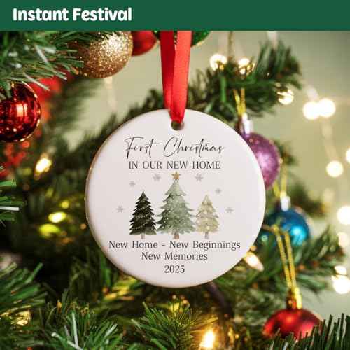 Housewarming Gifts Christmas Ornament 2025 for New Home, Our First New Home Ornaments Gifts for Christmas Tree