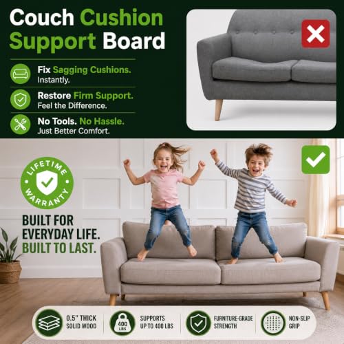 Deep Large Couch Support Board for Sagging Sofa 68-81" x 23" - Firm & Hidden