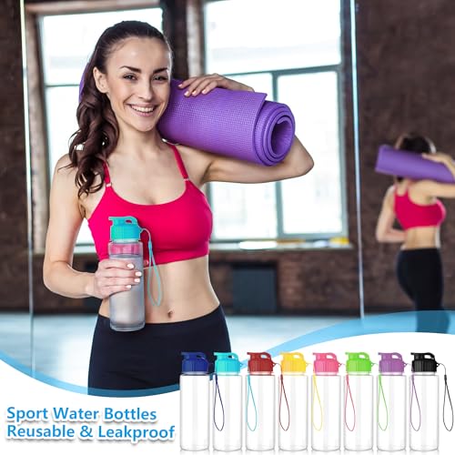Multicolor 17oz Reusable Water Bottles Pack - Leak Proof, Lightweight for Sports & Travel