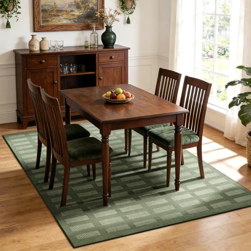 Sage Green 5x7 Area Rug - Ultra Soft Non-Slip Carpet for Kids Room & Home