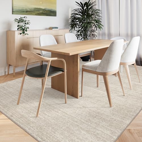 4x6 Beige Washable Area Rug for Entryway & Bedroom Non-Slip Floor Covering - Valenrug
