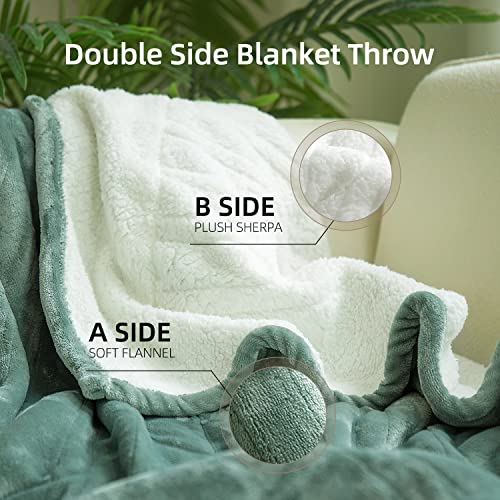 GOTCOZY Green Heated Throw Blanket 50x60in Soft Plush Electric Blanket
