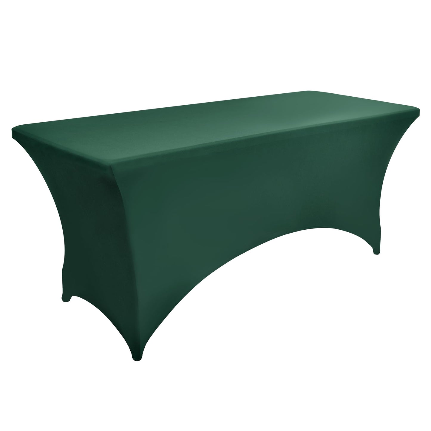 ZarzaaSik 6-Pack 4ft Spandex Table Covers for Rectangular Folding Tables - Wrinkle Resistant Stretch Tight Table Cloths - Ultimate Fitted Table Protector for Parties, Trade Shows, and Wedding