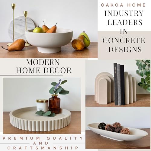 Black Decorative Concrete Bowl - Modern Home Décor & Fruit Centerpiece - Variation of THIS listing