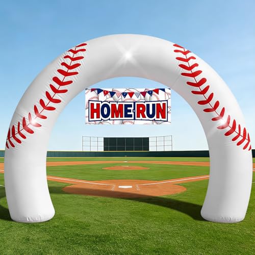Inflatable Baseball Arch Decoration with 3LED Lights - 8FT Giant Sports Entrance