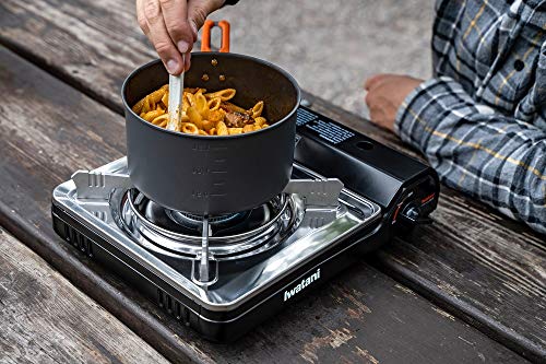 Iwatani Cassette Feu Butane Camp Stove Black - Portable 12K BTU Outdoor Cooker