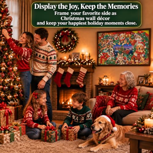 Hipazous 1000-Piece Double-Sided Christmas Advent Puzzle Calendar