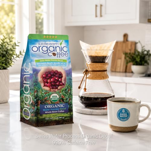 Cafe Don Pablo Organic Decaf Coffee Medium Dark Roast 2LB - Swiss Water Process, Low Acid, Whole Beans