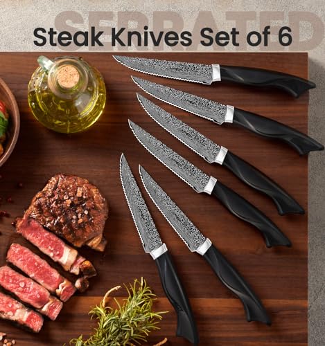 Silver 15-Piece Kitchen Knife Set with Built-in Sharpener - High Carbon Stainless Steel