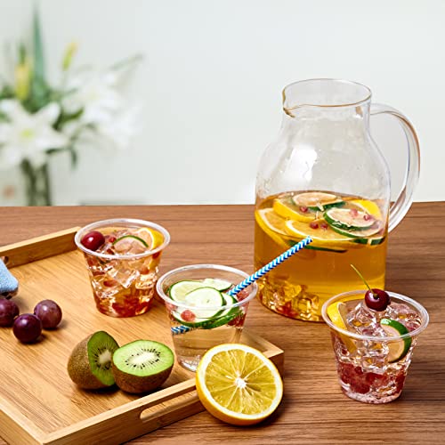 Lilymicky 1000 Pack 9 oz Clear Disposable Plastic Cups for Cocktails & Beverages