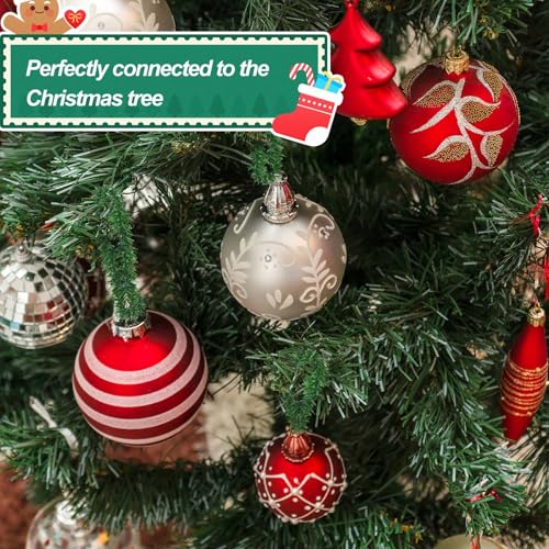 120Pcs 4.7Inch Christmas Ornament Hooks Artificial Pine Needles Decorative Twist Ties Green Flexible Garland Hangers Ornament String For Christmas Tree Lights Holiday Party Decorations Dollhouse Craft