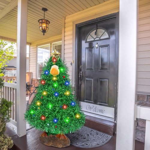 Arrowbash 23" Christmas Tree Goose Outfit Funny Hats for Yard Lawn Decor
