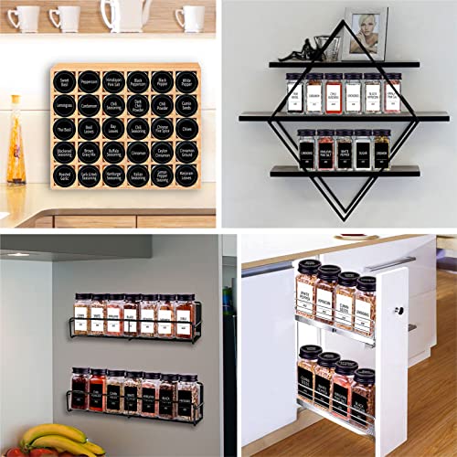 66 Pack Glass Spice Jars with Labels - 4oz Food Storage Containers - Variation of THIS listing