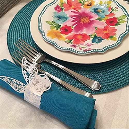 Lavandi 100pcs 3D New Butterfly Paper Napkin Rings Weddings Party Serviette Table Decoration Restaurant (Pink)