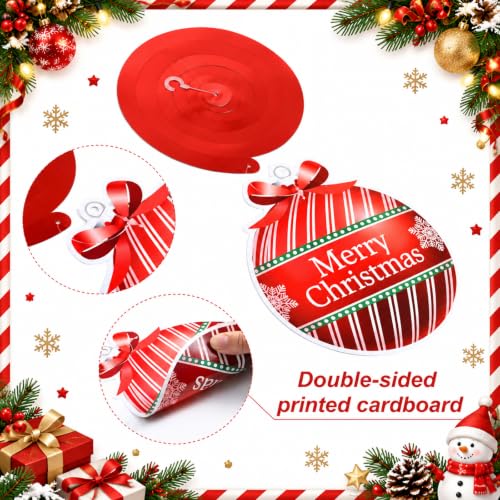 50 Pcs Christmas Ceiling Hanging Decorations Foil Swirls & Balls Set