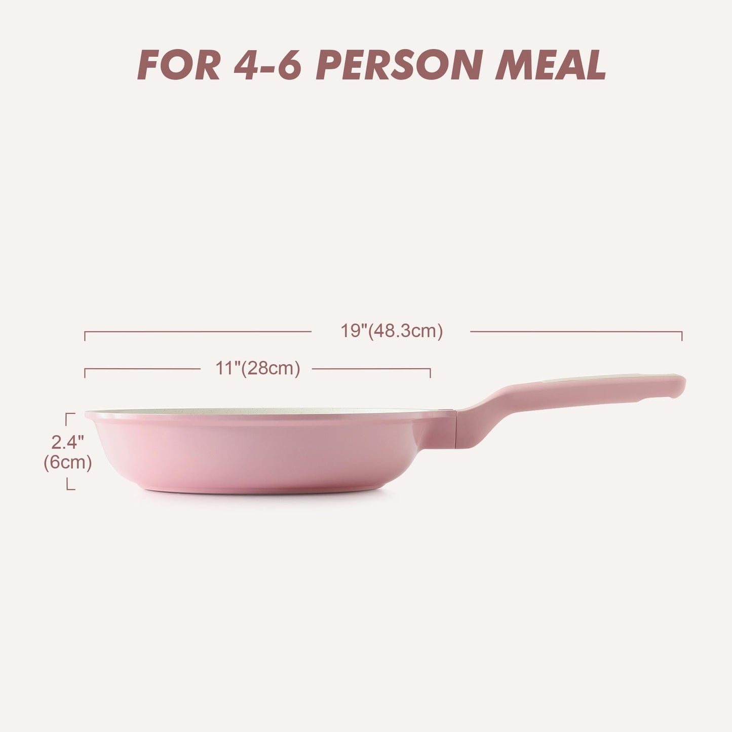 SENSARTE Nonstick Ceramic Frying Pan 11-Inch, Healthy Non Toxic Skillet, Induction Compatible Omelet Pan with Heat Resistant Handle, PFAS-Free, Pink