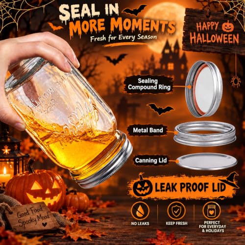 WELLIFE 32oz Wide Mouth Mason Jars 12 Pack for Canning Pickling Food Storage - Clear Variation
