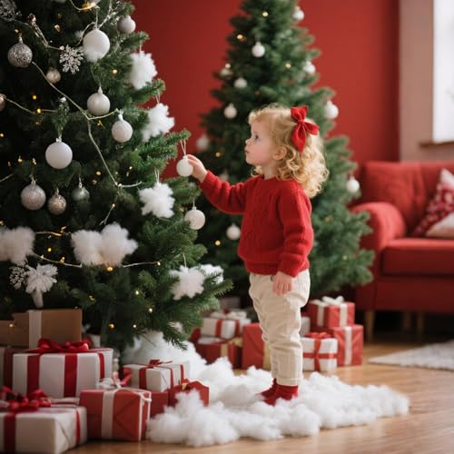 Christmas Fake Snow Decoration,7 Oz(1 Bag) White Artificial Snow Cotton Fluffy Fake Snow for Mantle Village,Nativity Set,Faux Snow Christmas Tree Decor,Winter Indoor Home Decoration