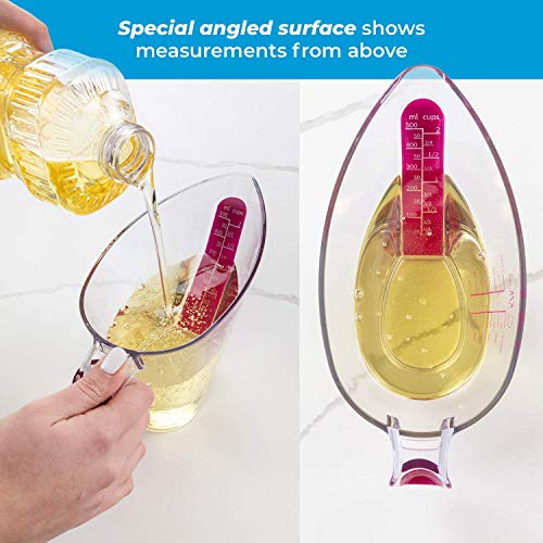 KPKitchen 4-Piece Plastic Liquid Measuring Cups Set with Spouts, BPA-Free