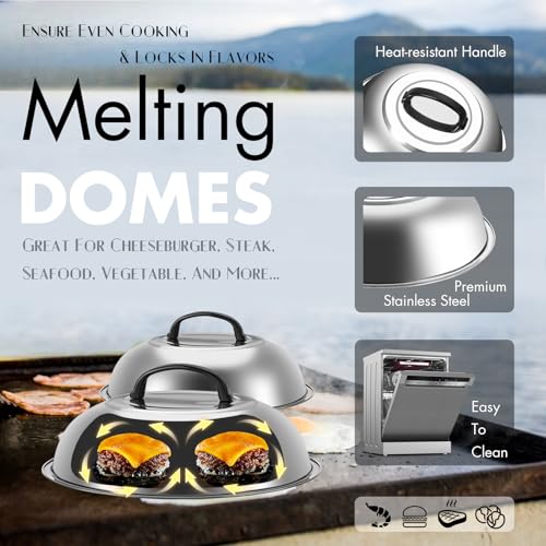 Pontual 31-Piece Griddle Accessories Kit for Blackstone Flat Top BBQ Spatula Set with Melting Domes, Burger Press & Apron