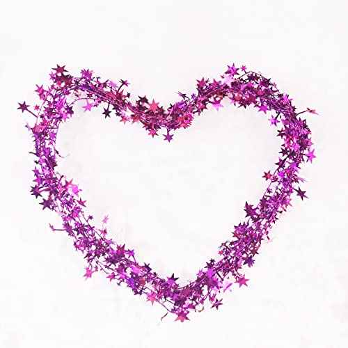 Christmas Tree Tinsel Atmosphere Decoration Wire Stars 5 Meters 6 Colors