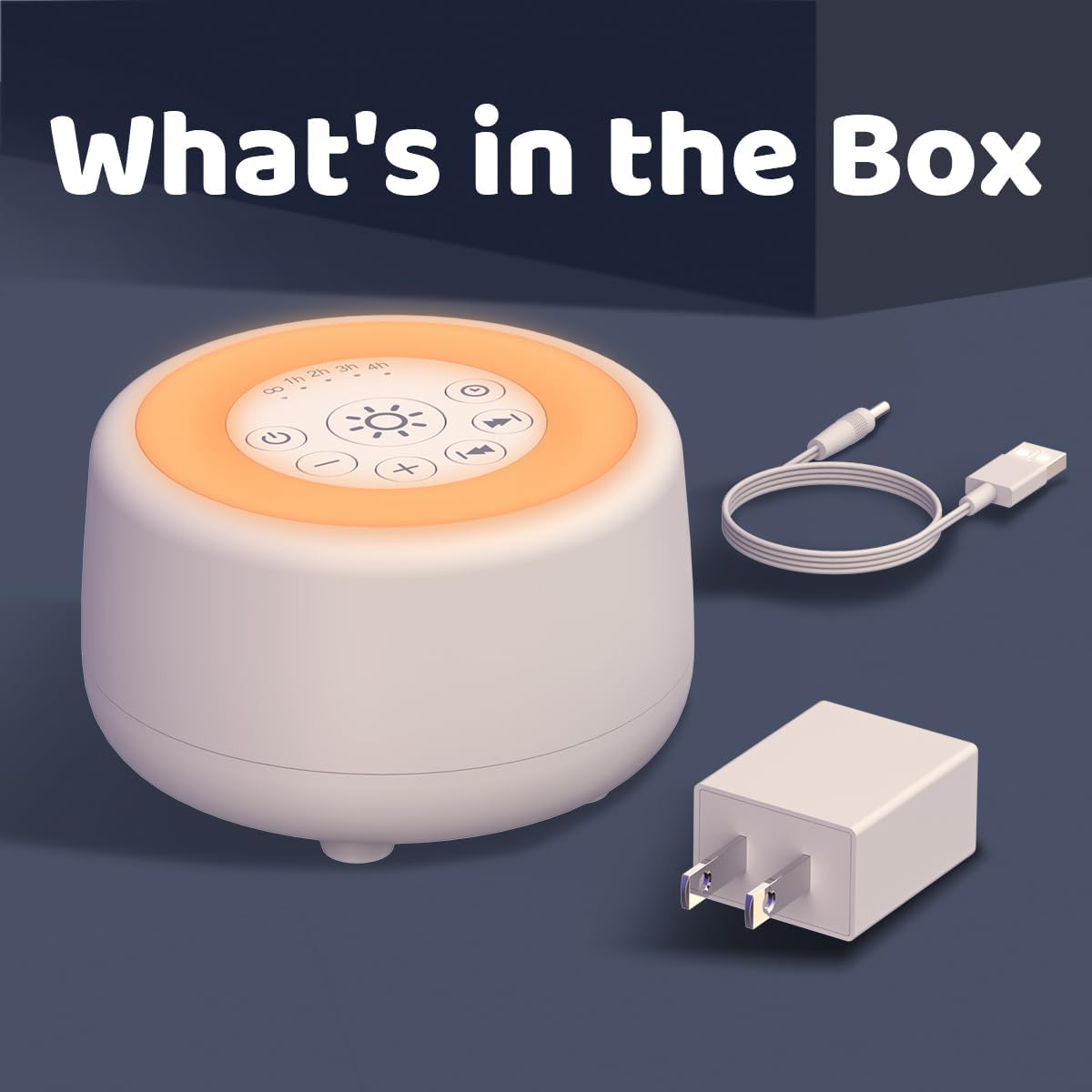 Sleepbox White Noise Machine - 25 Soothing Sounds, 10 Color Night Light, 4 Brightness Levels, 32 Volume Levels, Timer & Memory Function for All Ages