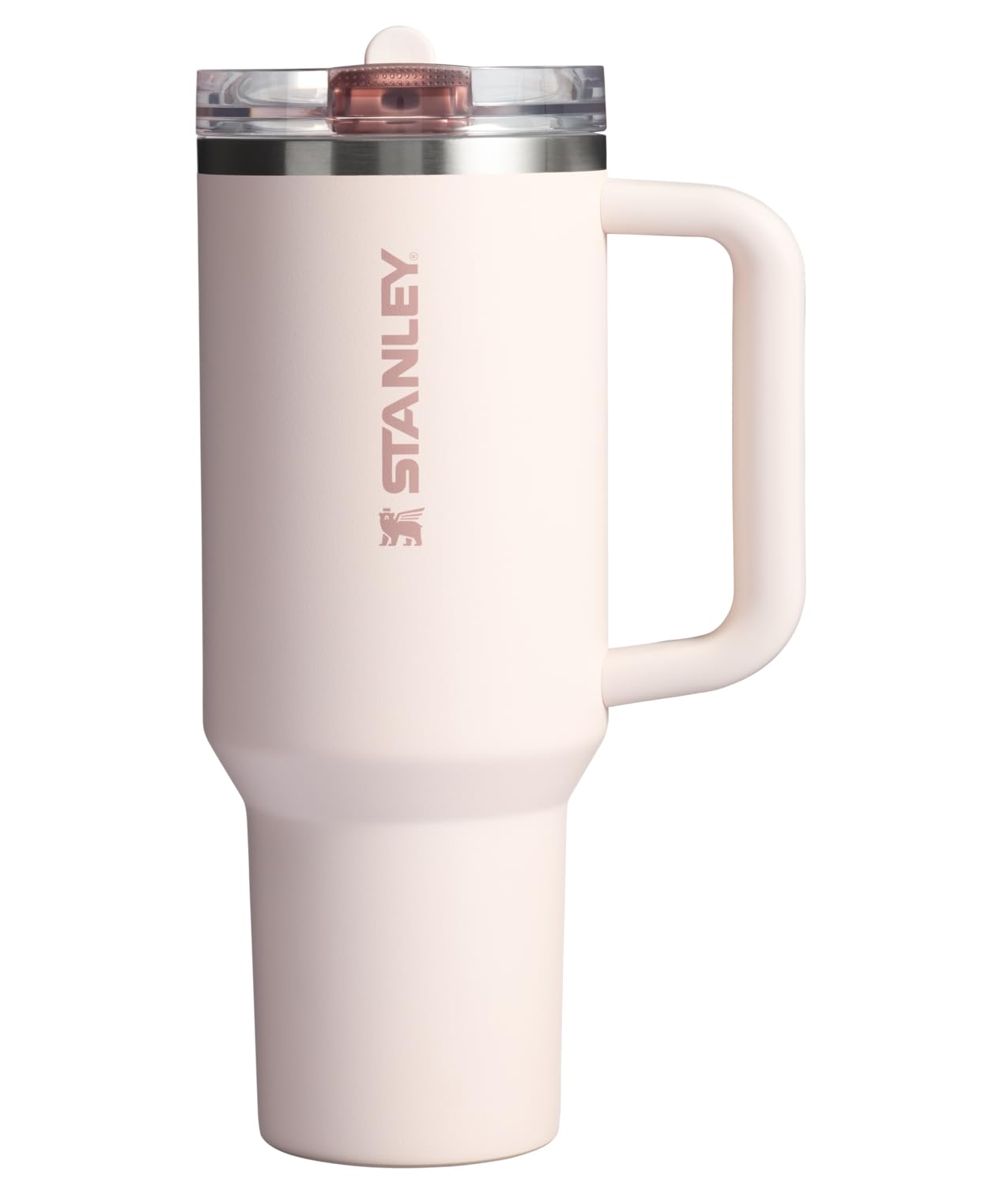 STANLEY Quencher ProTour Flip Straw Tumbler with Leakproof Lid 40 oz | Built-In Straw and Handle | Cup Holder Compatible for Travel | Insulated Stainless Steel Cup | BPA-Free | Rose Quartz