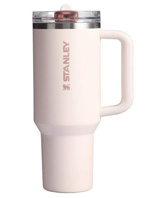 STANLEY Quencher ProTour Flip Straw Tumbler with Leakproof Lid 40 oz | Built-In Straw and Handle | Cup Holder Compatible for Travel | Insulated Stainless Steel Cup | BPA-Free | Rose Quartz