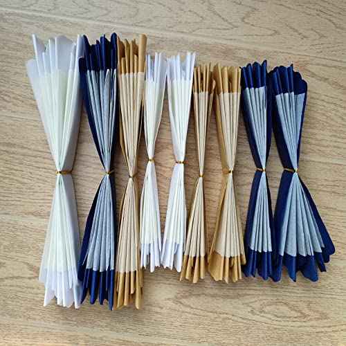 Mybbshower 12 PCS Navy Blue Gold Tissue Paper Flowers for Birthday Baby Bridal Shower Wedding Bachelorette Navy Blue Anniversary Party Decorations 10"-6"