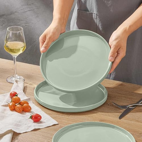 Herogo Stoneware Dinner Plates Set of 6, 10.5" Ceramic Round Plate